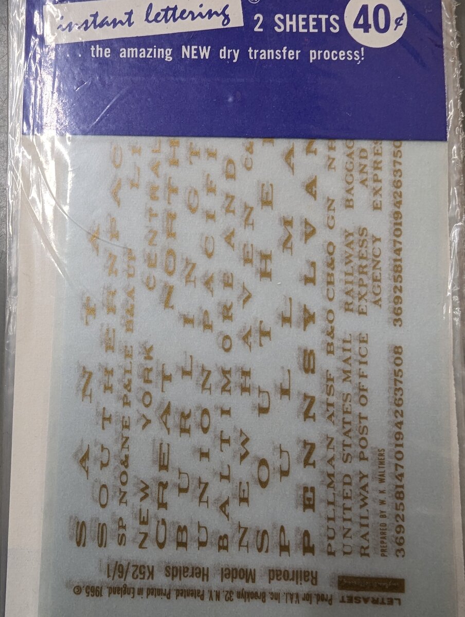 Visual Art Industries, INC. K52/6/1 US Post Office Gold Lettering Decals