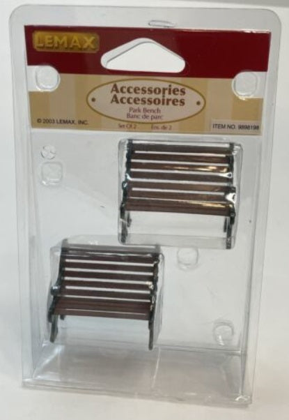 Lemax 9898198 Village Collection Park Bench (Pack of 2)