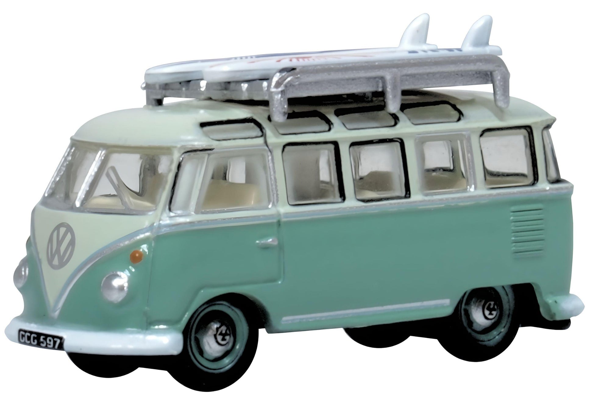 Oxford Diecast NVWS005 N Turquoise Blue White VW T1 Samba Bus