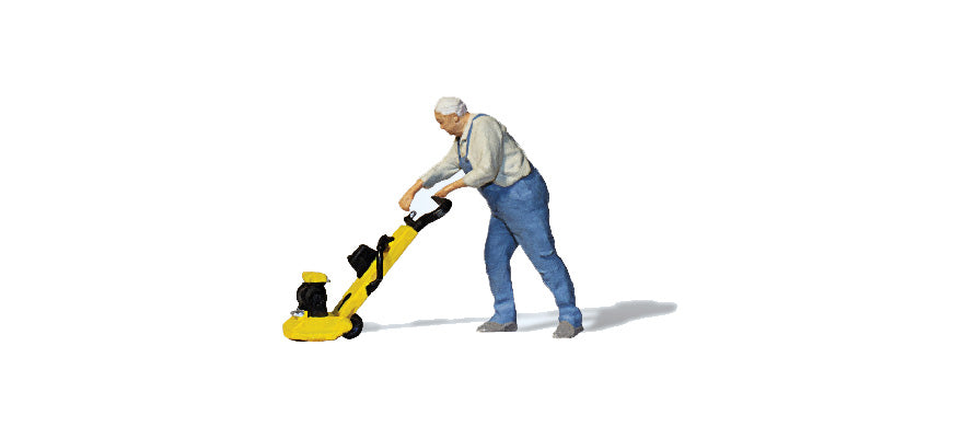Preiser 28262 HO Man with Screed Grinder Figure
