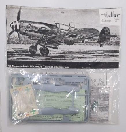 Heller 109K-4 1:72 Messerschmitt Me 109K-4 I Version 2 Decorations Plane Kit