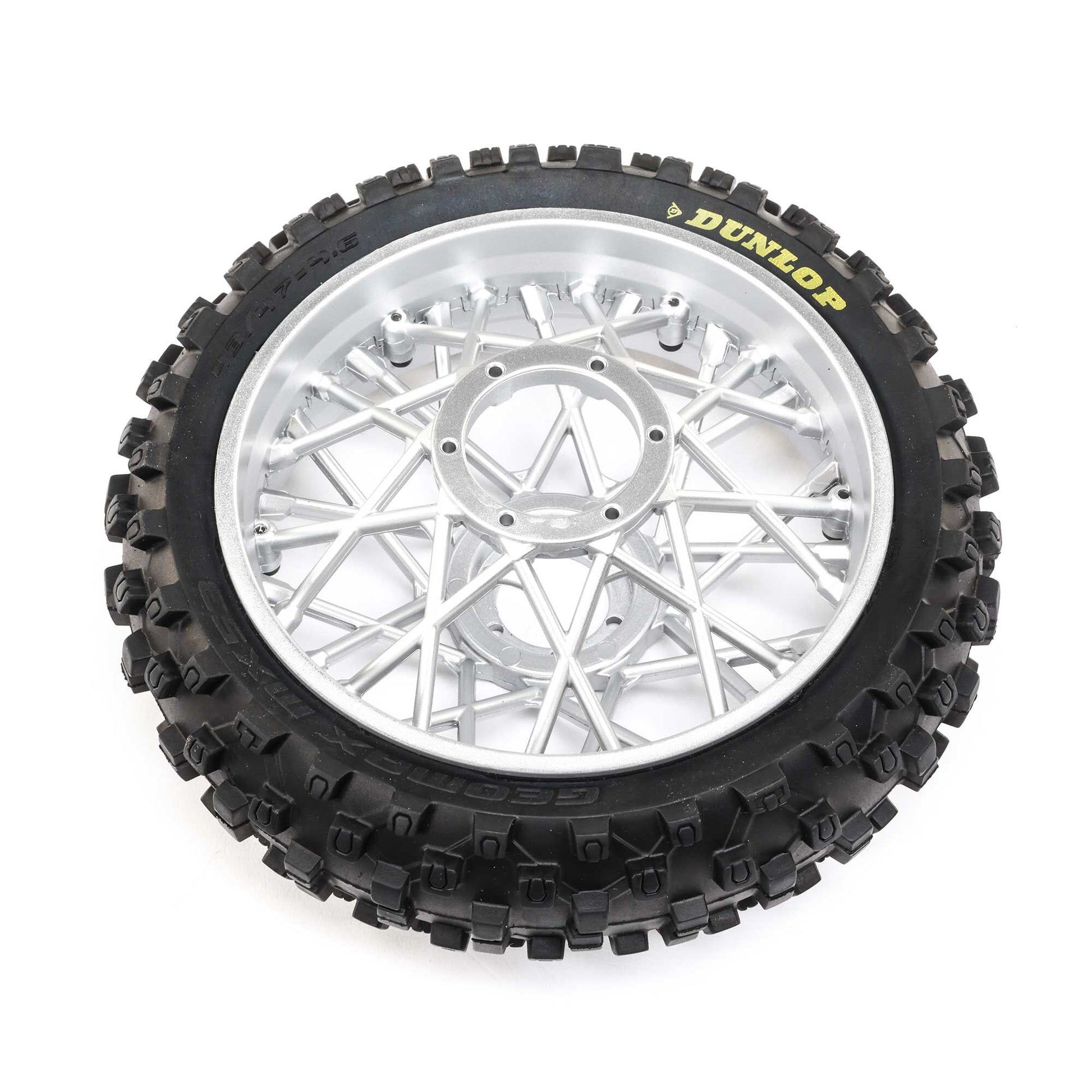 Losi LOS46007 Promoto-MX Dunlop MX53 Rear Tire Mounted, Chrome