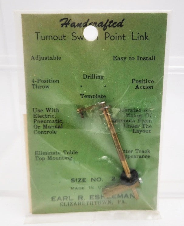 Earl R. Eshleman 2 Handcrafted Turnout Switch Point Link Universal Mounting