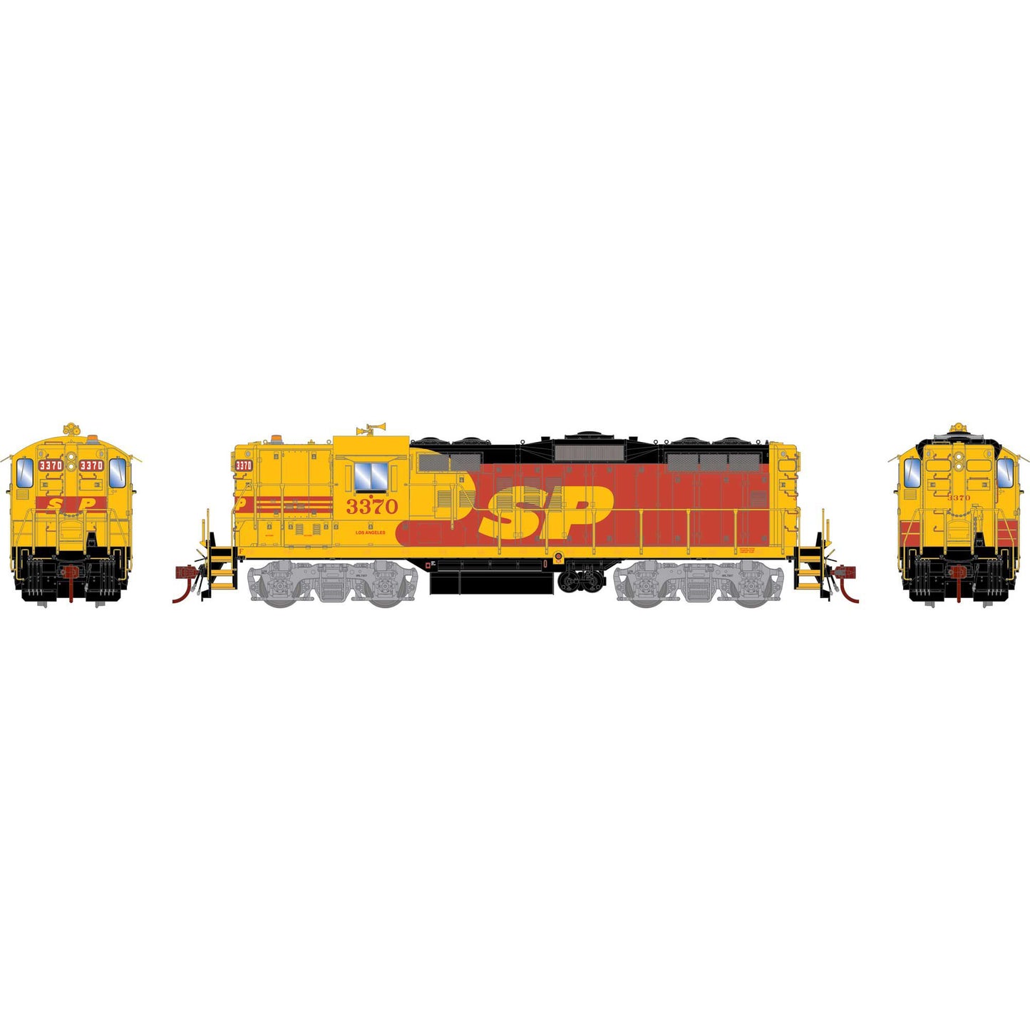 Athearn G82359 HO SP/Kodachrome GP9E Diesel Locomotive with DCC & Sound #3370