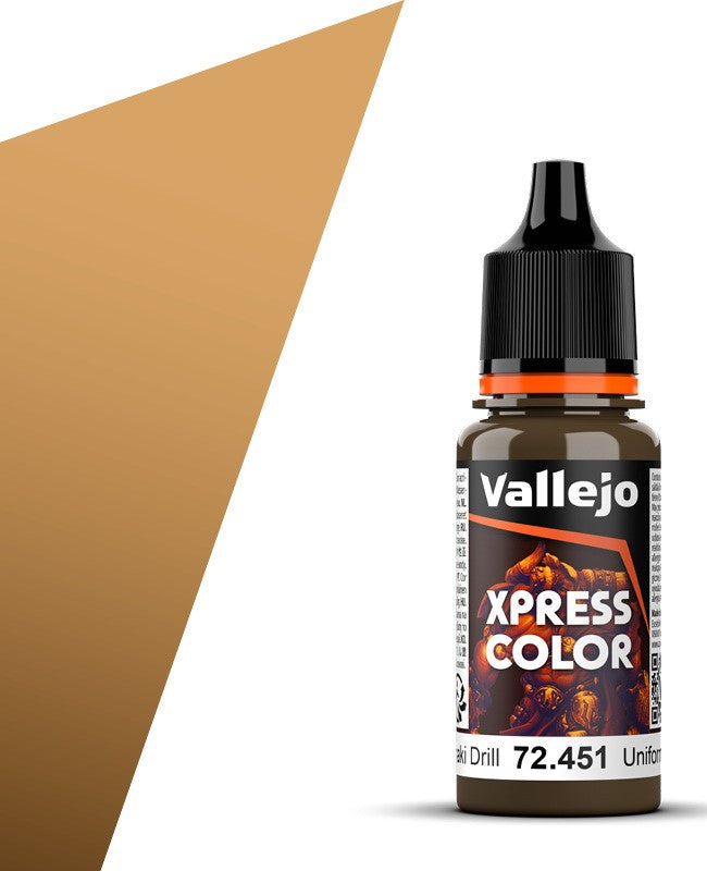 Vallejo Paint 72451 Khaki Drill Xpress Color Acrylic Paint - 18 ml. Bottle