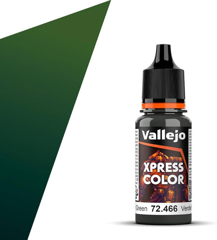 Vallejo Paint 72466 Armor Green Xpress Color Acrylic Paint - 18 ml. Bottle