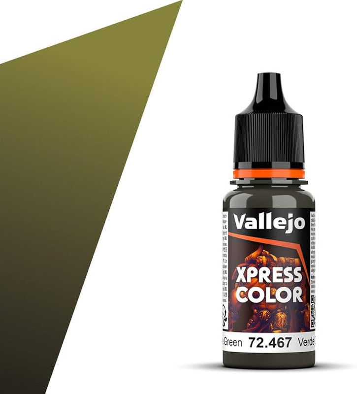 Vallejo Paint 72467 Camouflage Green Xpress Color Acrylic Paint - 18 ml. Bottle
