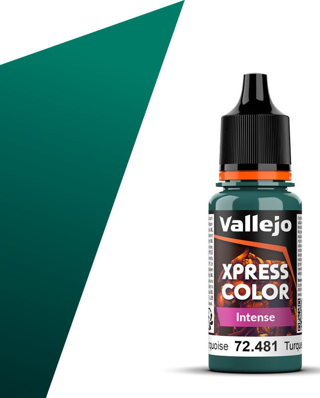 Vallejo Paint 72481 Heretic Turquoise Xpress Color Acrylic Paint - 18 ml. Bottle