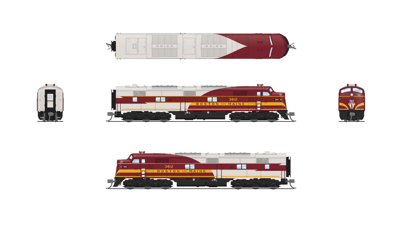 Broadway Limited 8791 N BM EMD E7A Diesel Locomotive No-Sound/DCC-Ready #3815