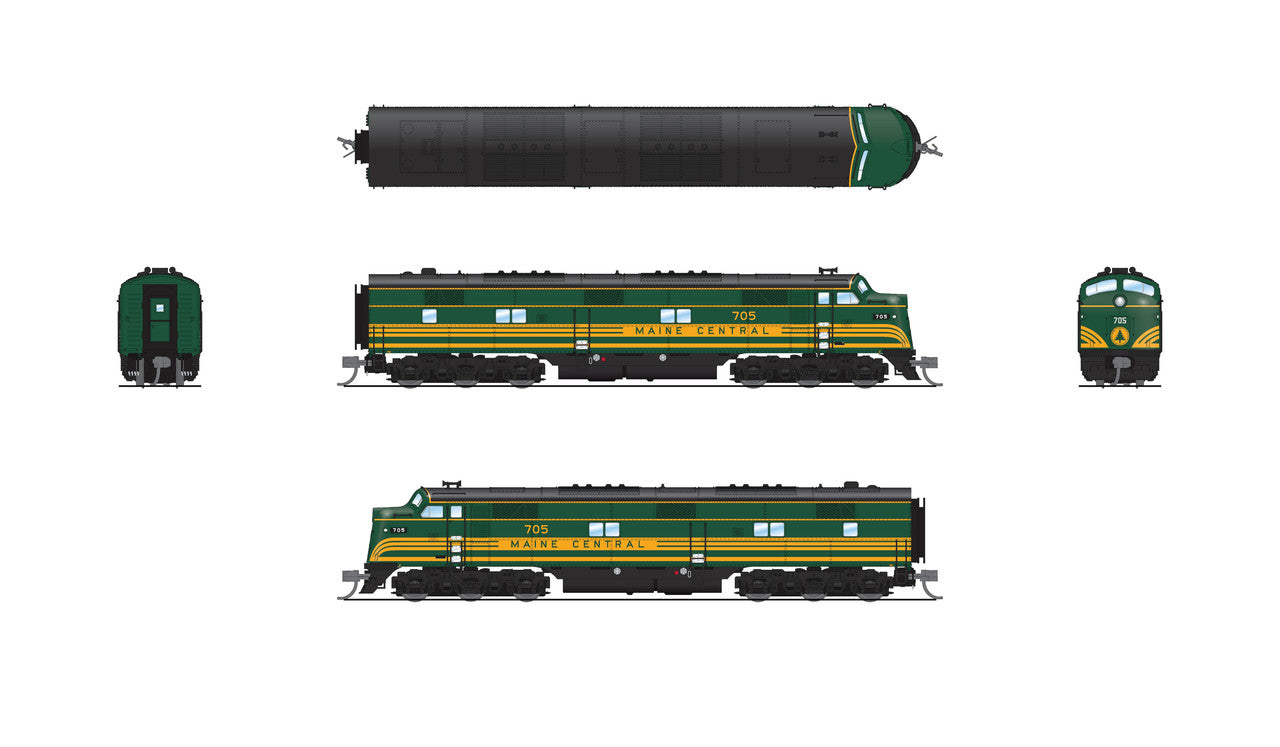 Broadway Limited 8765 N MEC EMD E7A Diesel Locomotive Paragon4 Sound/DC/DCC #705