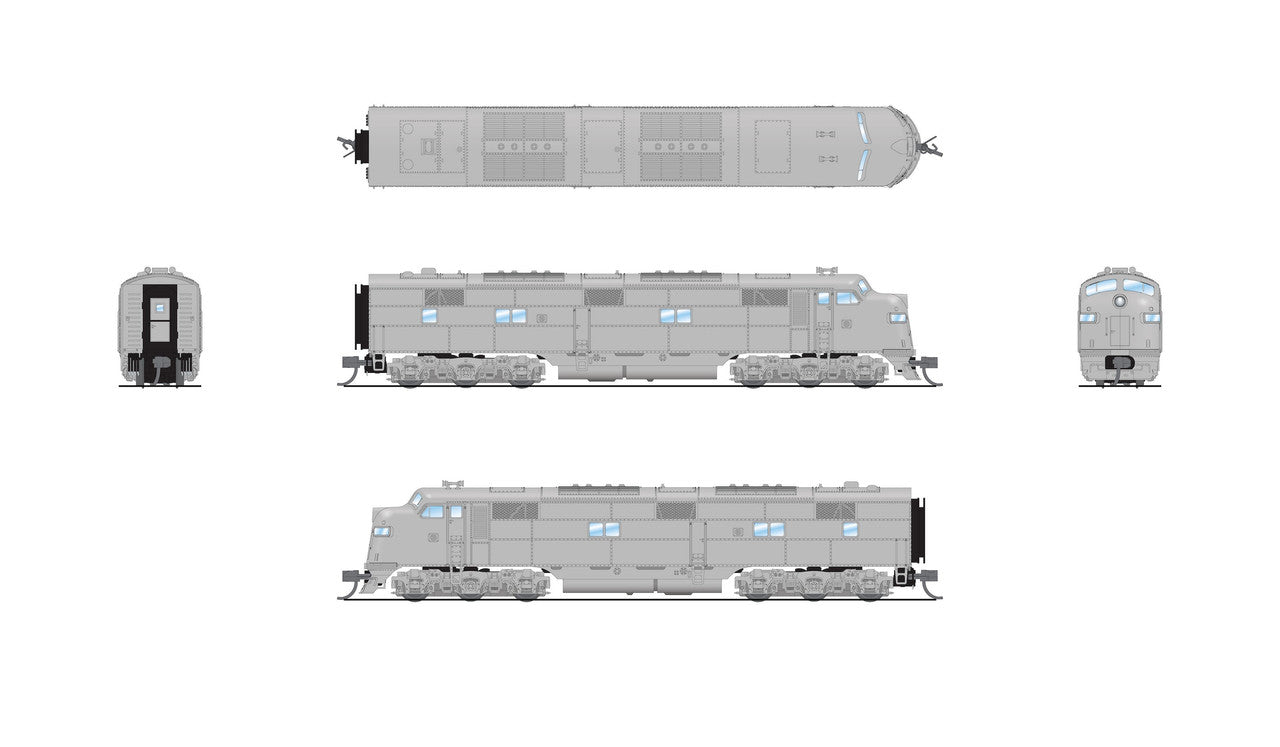 Broadway Limited 8778 N Unpainted EMD E7A Diesel Locomotive Sound/DC/DCC
