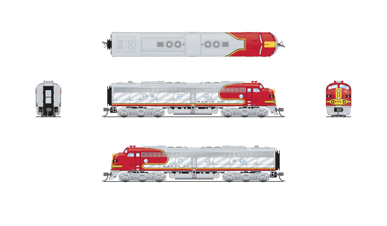 Broadway Limited 8811 N ATSF EMD E8A Diesel Locomotive Sound/DC/DCC #83L
