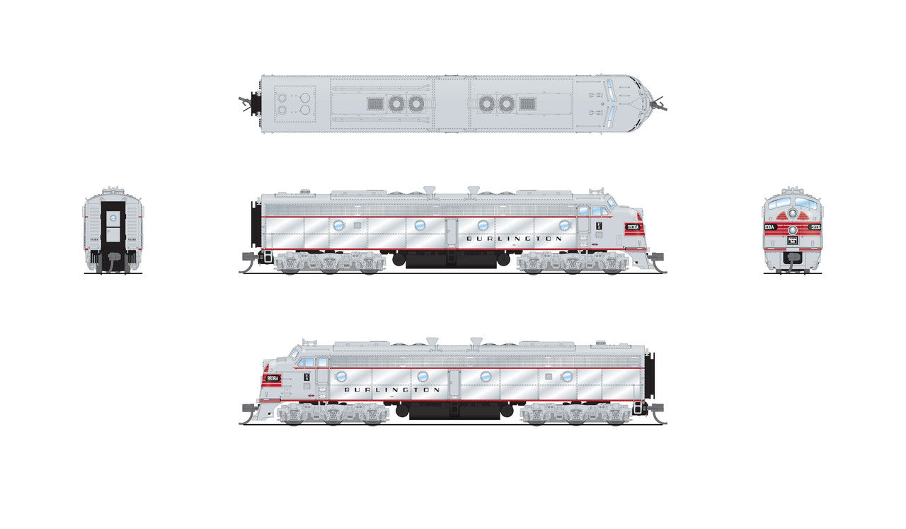 Broadway Limited 8816 N CB&Q EMD E8A Diesel Locomotive Sound/DC/DCC #9938A