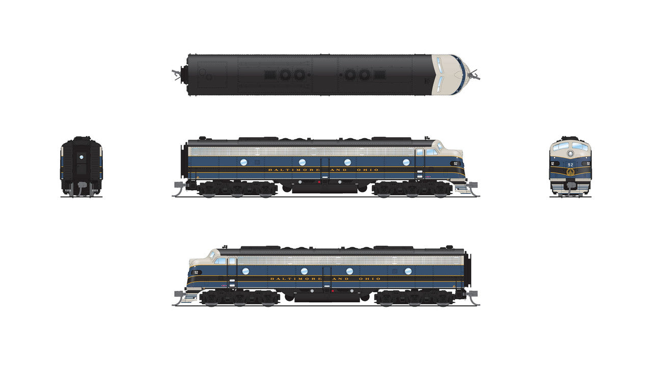 Broadway Limited 8813 N B&O EMD E8 A/B Diesel Loco A-unit Sound/DC/DCC #92/52X