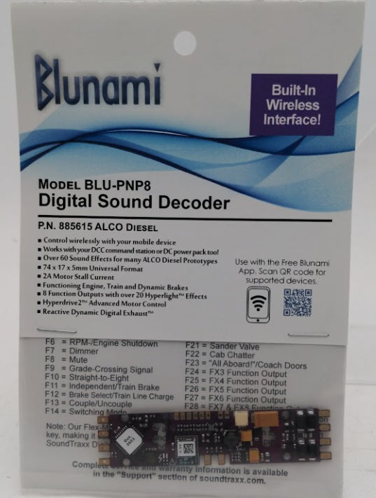 SoundTraxx 885615 Model Blu-PNP8 Diesel ALCO 8-Function Digital Sound Decoder