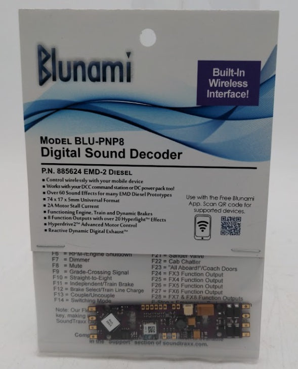SoundTraxx 885624 Blu-PNP8 Diesel EMD-2 8-Function Blunami