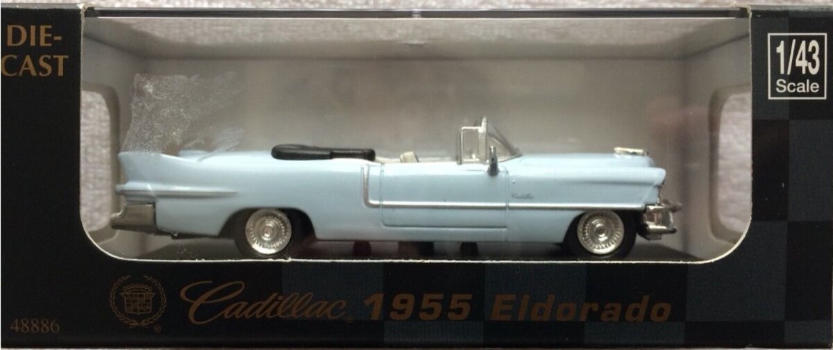 New-Ray 48886 1:43 City Cruiser Baby Blue 1955 Eldorado Convertible Car
