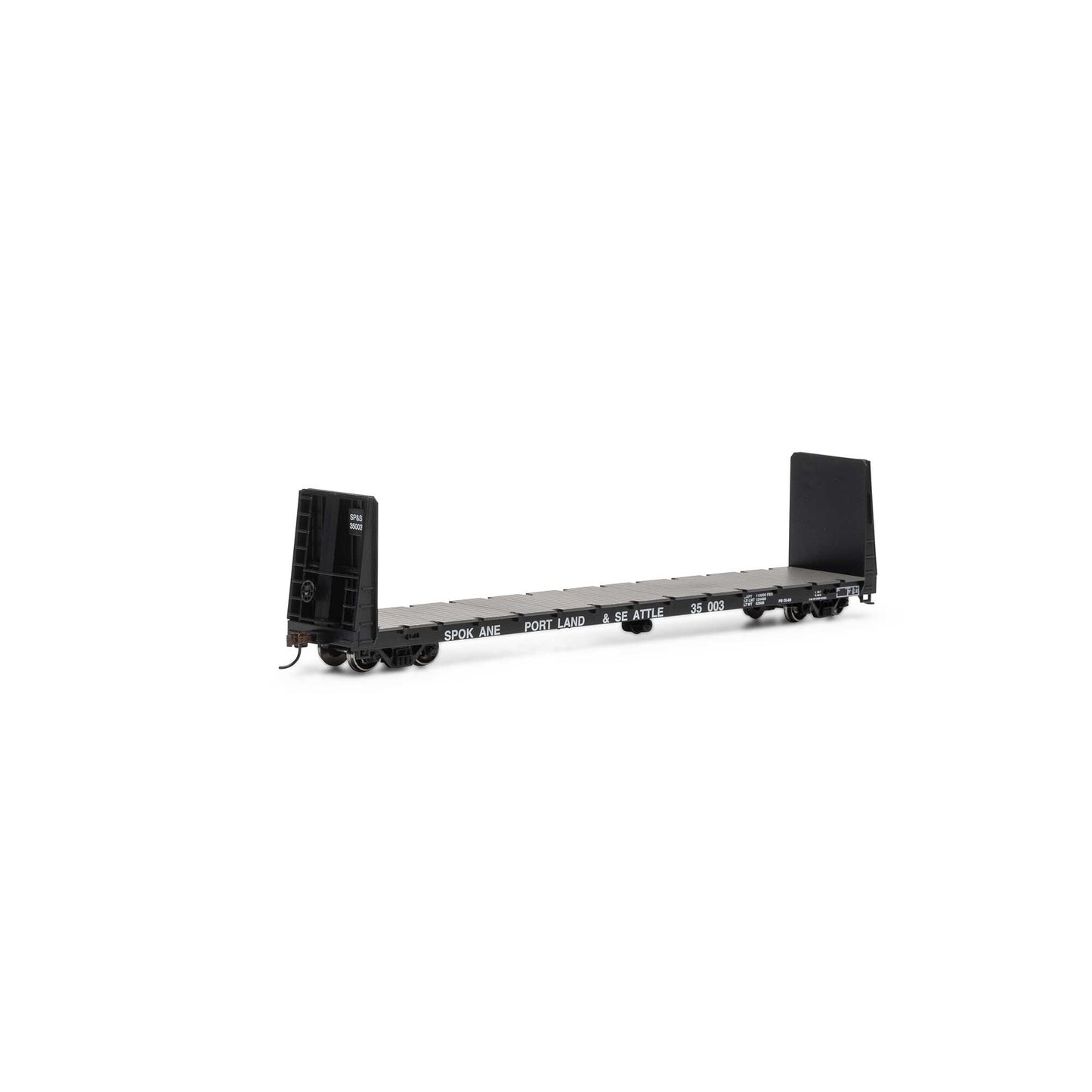 Athearn 17236 HO Spokane, Portland & Seattle 60' Bulkhead Flat Car #35003