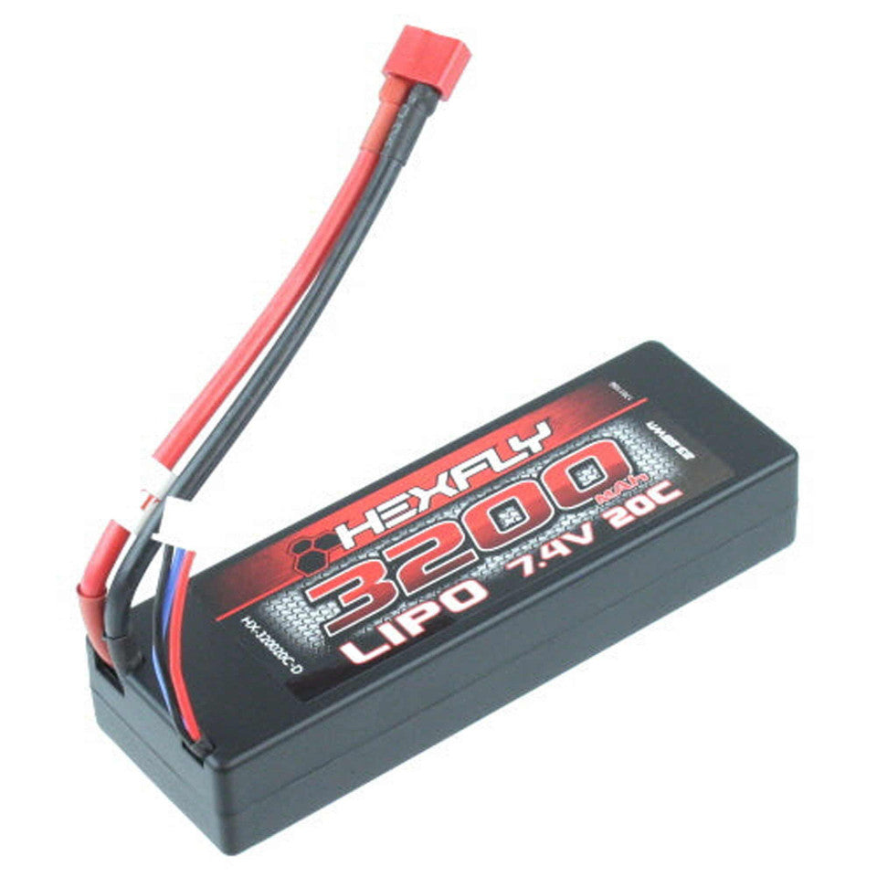Redcat Racing HX320020CD 3200mAh 7.4V 20C Hexfly 2-Cell LiPo Battery