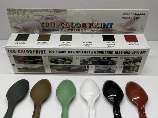 Tru-Color 10609 RAF Spitfire & Hurricane - 1 oz. Paint Bottles (Set of 6)