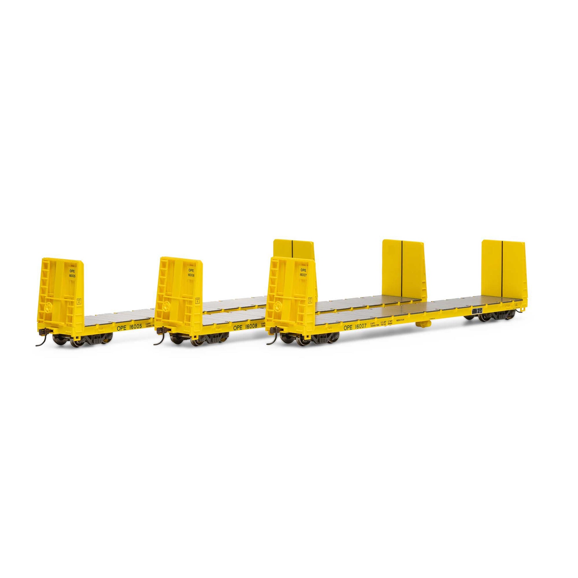 Athearn 17232 HO Oregon, Pacific & Eastern 60' Bulkhead Flat Car (Set of 3)