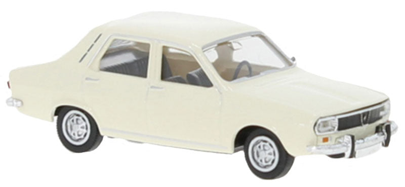 Brekina Automodelle 14523 HO Assembled Ivory 1969-1980 Renault R 12 TL Sedan
