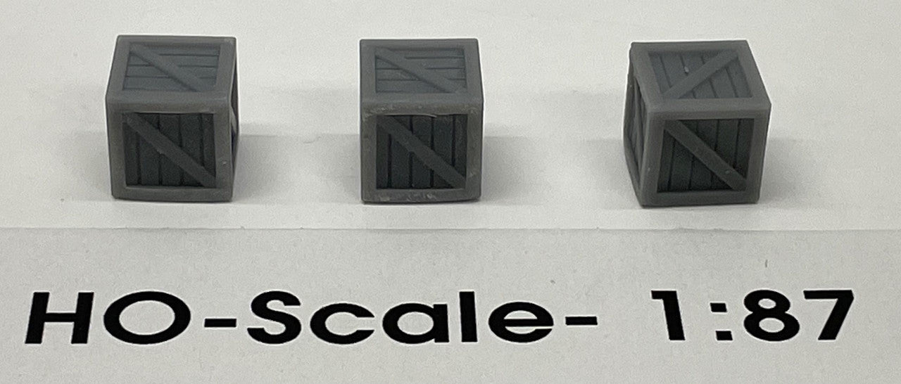 Phoenix Precision Models 31539 HO Single 3' Crates 3D Printed Kit (Pack of 4)
