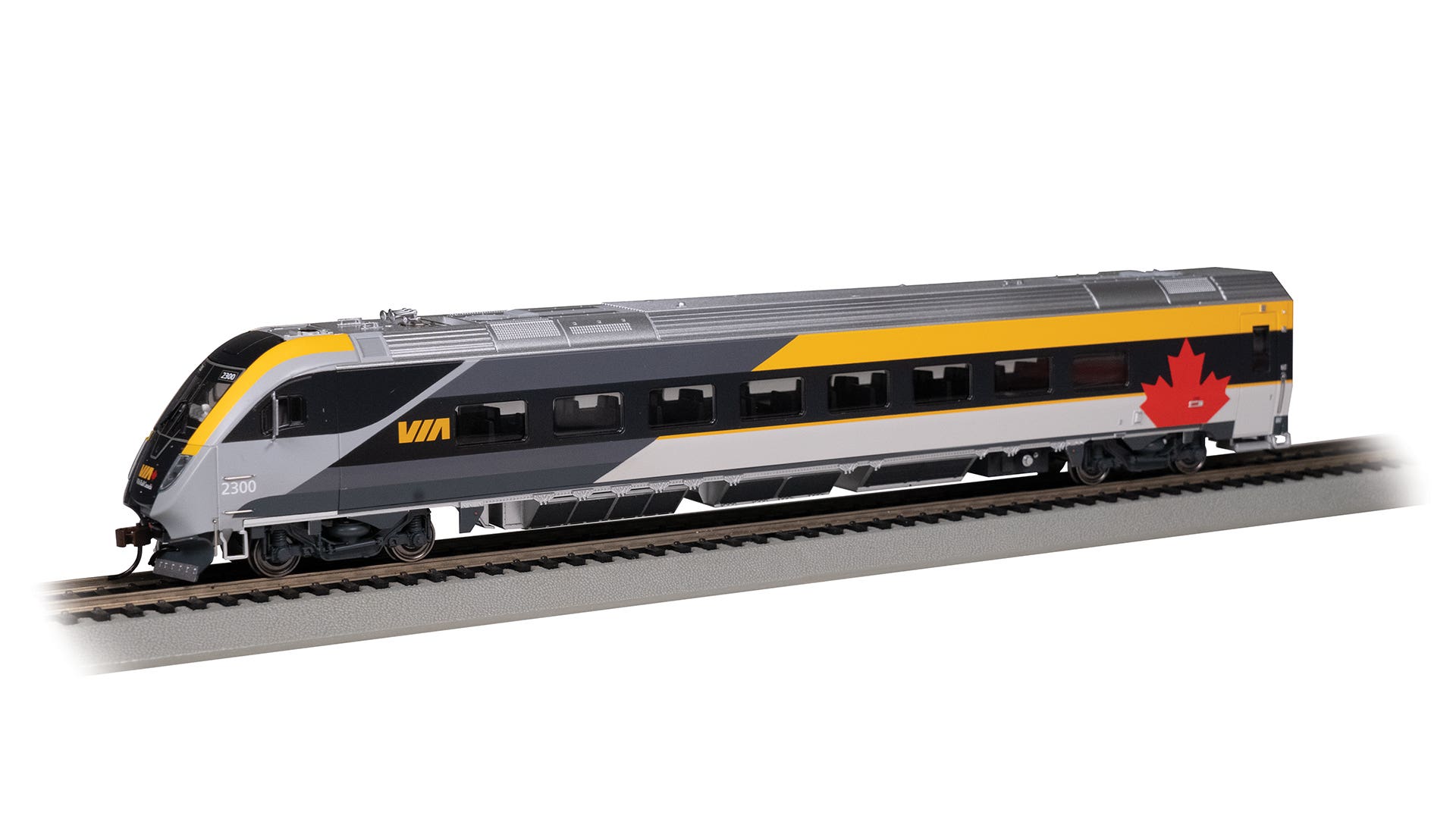 Bachmann 74509 HO Via Rail Canada Siemens Venture Cab Car w/DCC & Sound #2300
