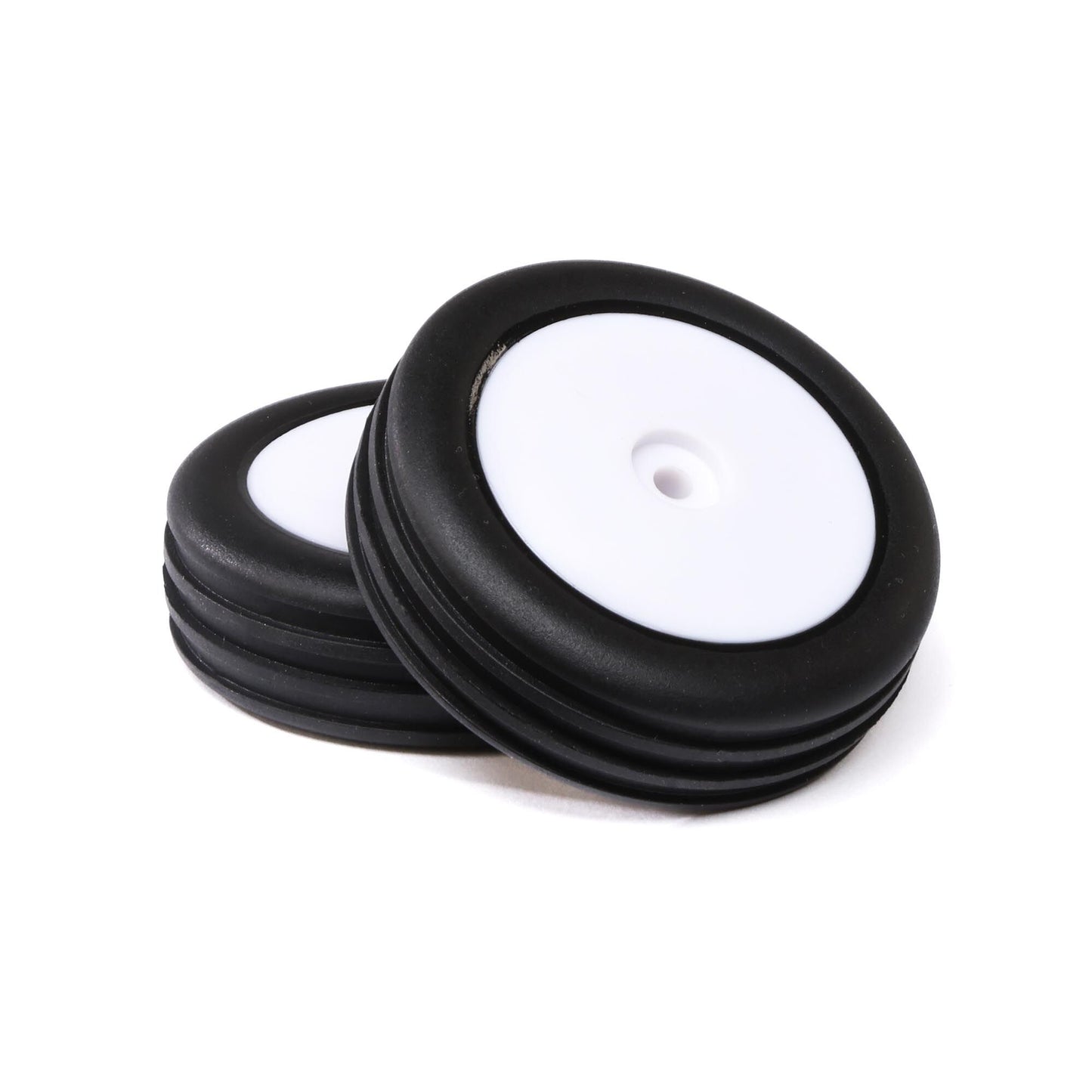 Losi LOS41049 Mini B Wide Body Rib, Front, Mounted Tires, White (Pack of 2)