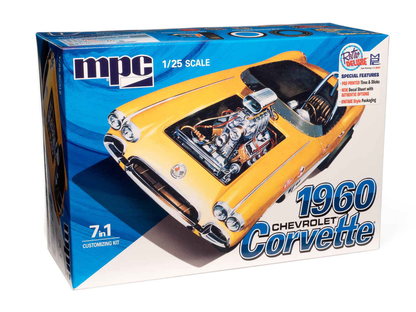 MPC 1002 1:25 1960 Chevrolet Corvette 7-in-1 Car Plastic Model Kit