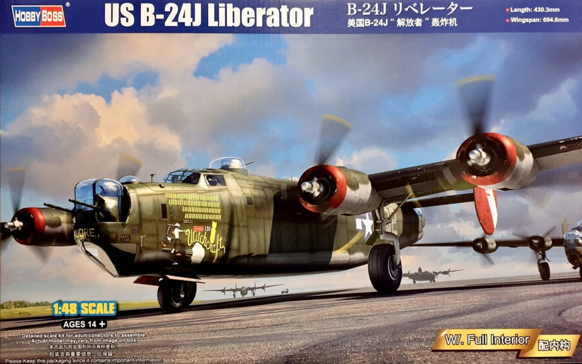 Hobby Boss 81774 1:48 US B-24J Liberator Bomber Military Aircraft Plane Kit