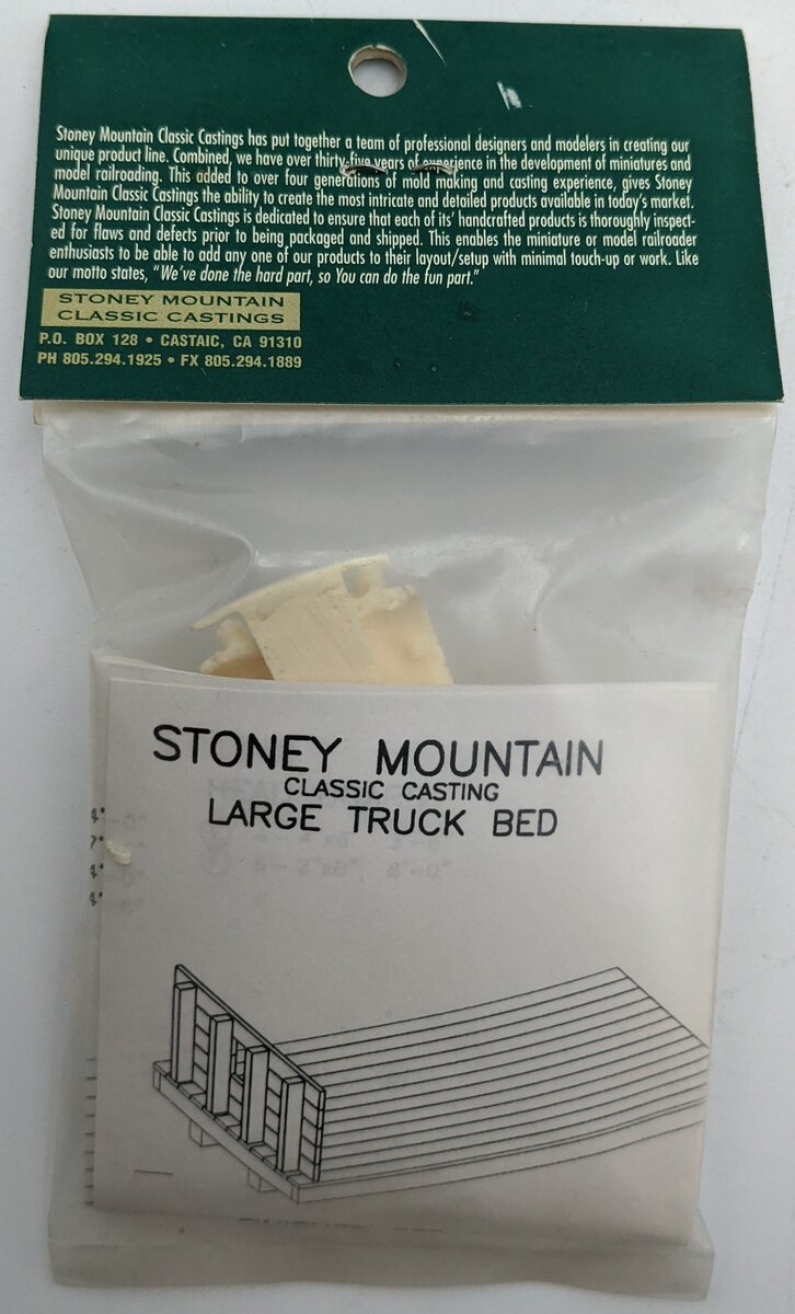 Stoney Mountain SMC-636 HO 1938 GMC Flatbed Truck W/14'  Wood & Resin Kit