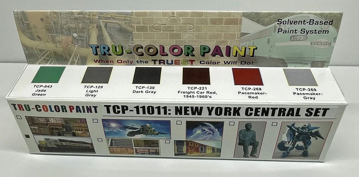 Tru-Color TCP-11011 New York Central Railroad Color Acrylic Paint (Set of 6)