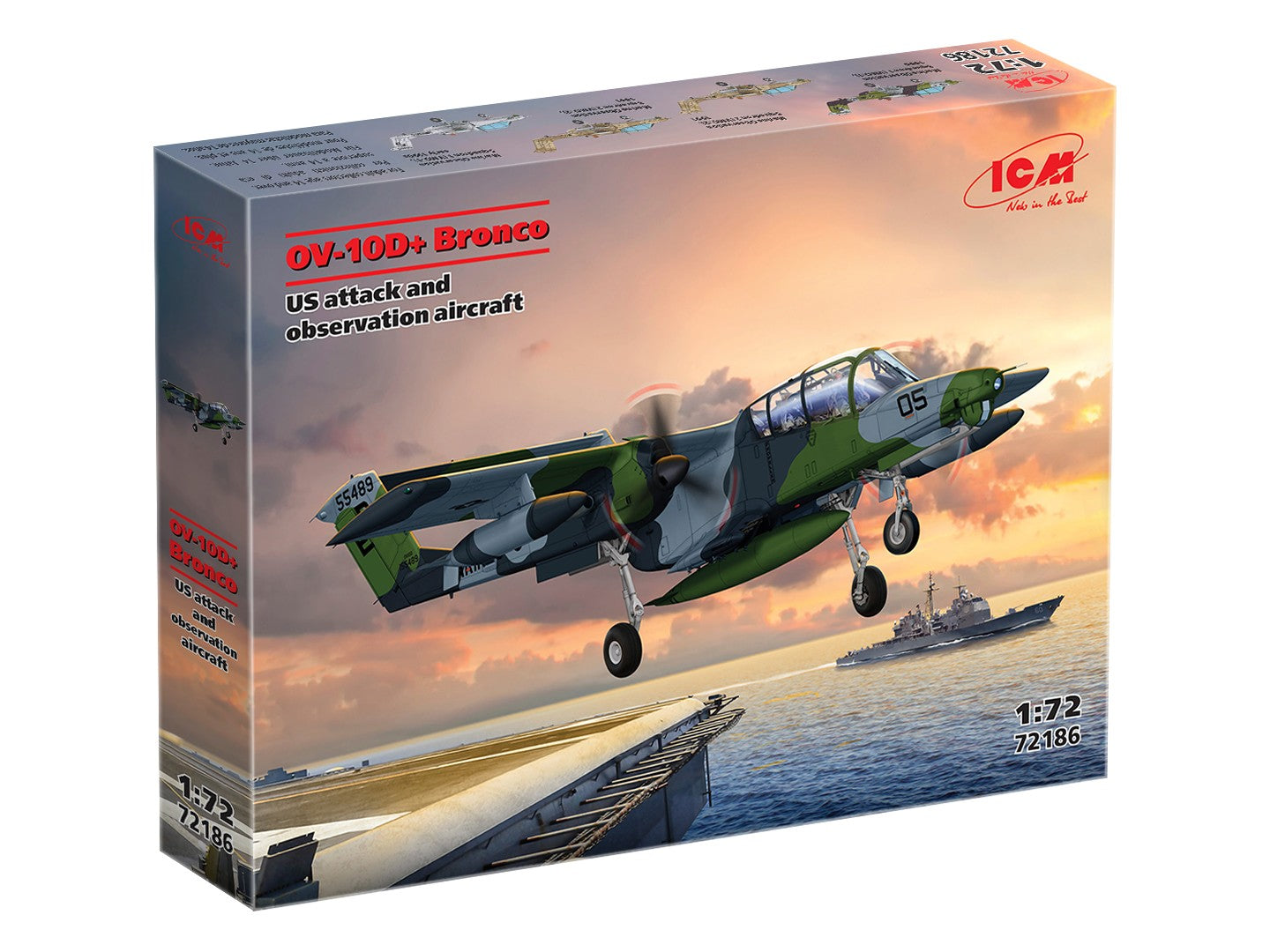 ICM 72186 1:72 OV-10D+ Bronco US Attack and Observation Aircraft Model Kit