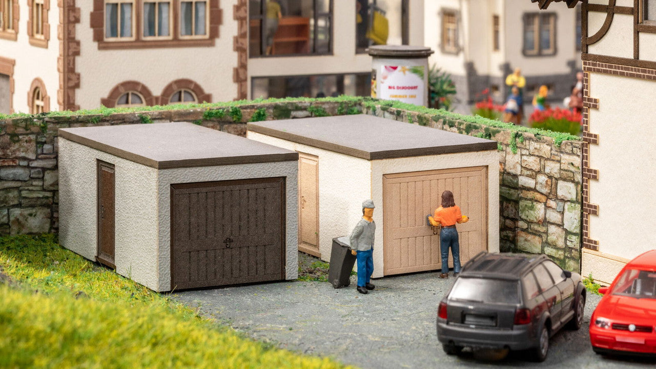 Noch 14319 HO Prefab Garages Building Kit (Set of 2)