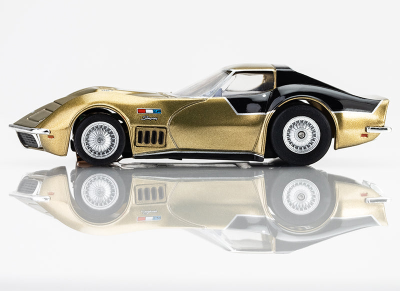 AFX 22093 HO Gold & Black Mega G+ AstroVette LMP12 Limited Edition Slot Car