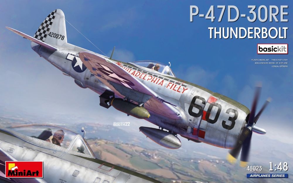MiniArt 48023 1:48 Republic P-47D-30RE Thunderbolt Aircraft Plastic Model Kit