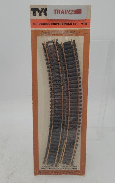Tyco 918:100 HO Scale Curve Track 18" Radius (Pack of 4)