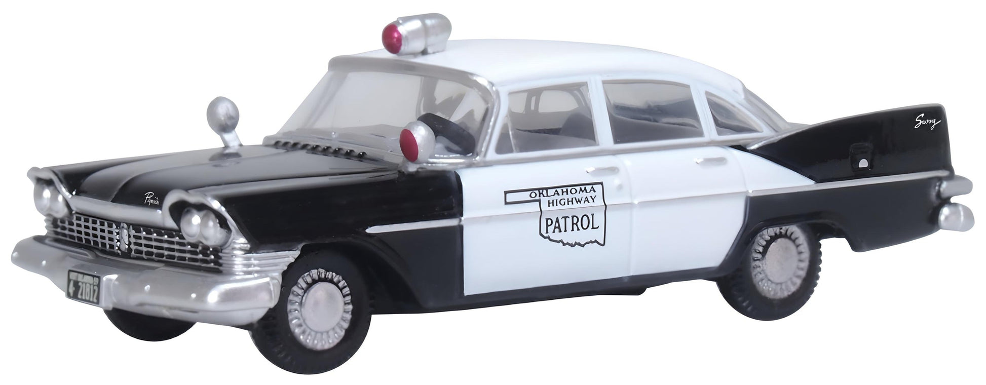 Oxford Diecast 87PS59001 HO Oklahoma Highway Patrol 1959 Plymouth Savoy Sedan