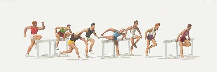 Merten 212485 HO Male Track Runners Figures (Set of 6)