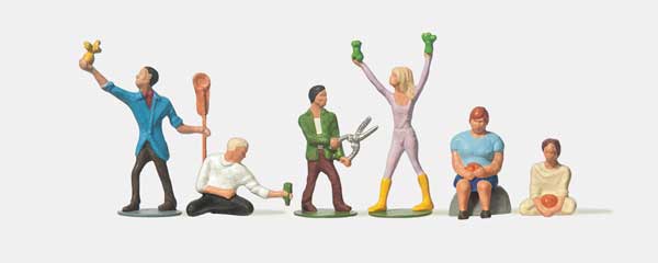 Merten 212510 HO Gardeners Figures (Set of 6)