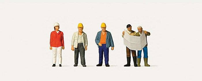 Merten 212522 HO At the Construction Site Figures (Set of 5)