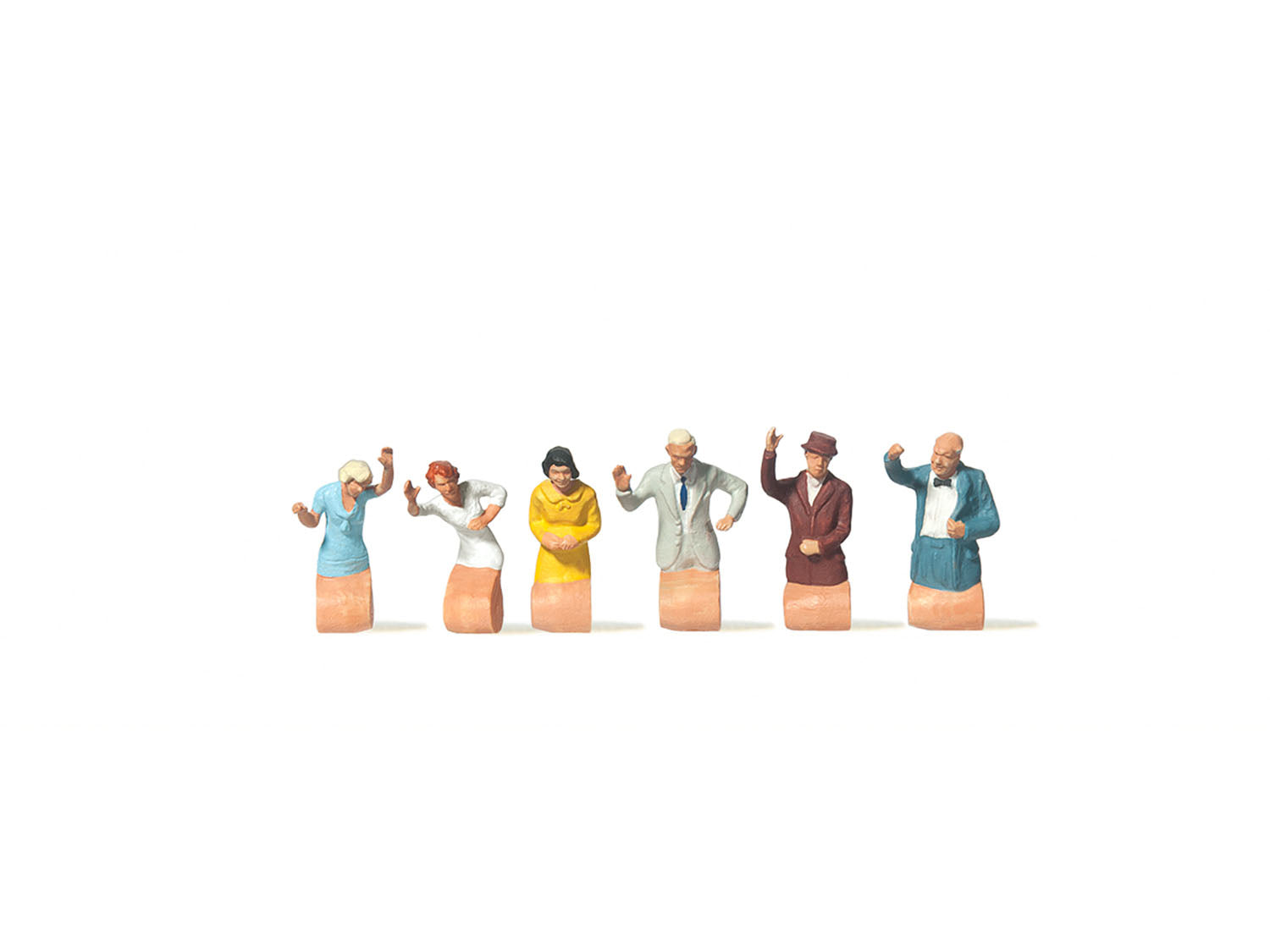 Merten 212525 HO Passengers in the Passenger Car Compartment Window Figures (6)