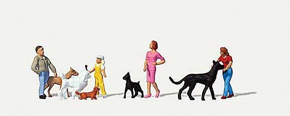 Merten 212589 HO Dog Training School Figures (Set of 6)