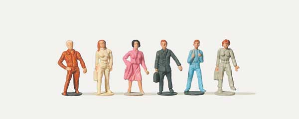 Merten 215001 HO Economy Series Passengers #1 Figures (Set of 6)