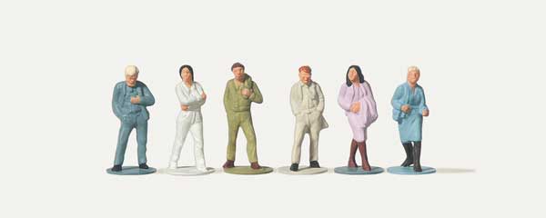 Merten 215004 HO Erie Passers-By #1 Figures (Set of 6)