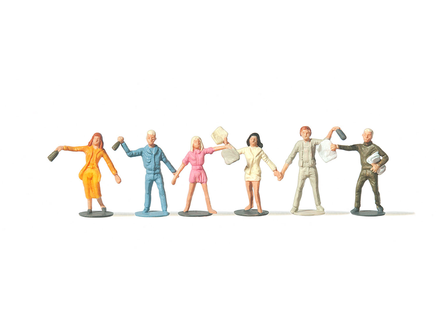 Merten 215008 HO Persons Throwing Away Garbage Figures (Set of 6)