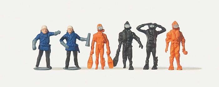 Merten 215012 HO Fire Department Rescue Divers Figures (Set of 6)