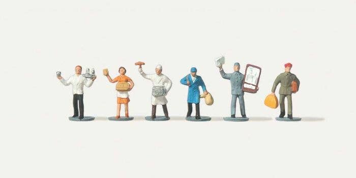 Merten 270800 N Salespeople and Porters Figures (Set of 6)