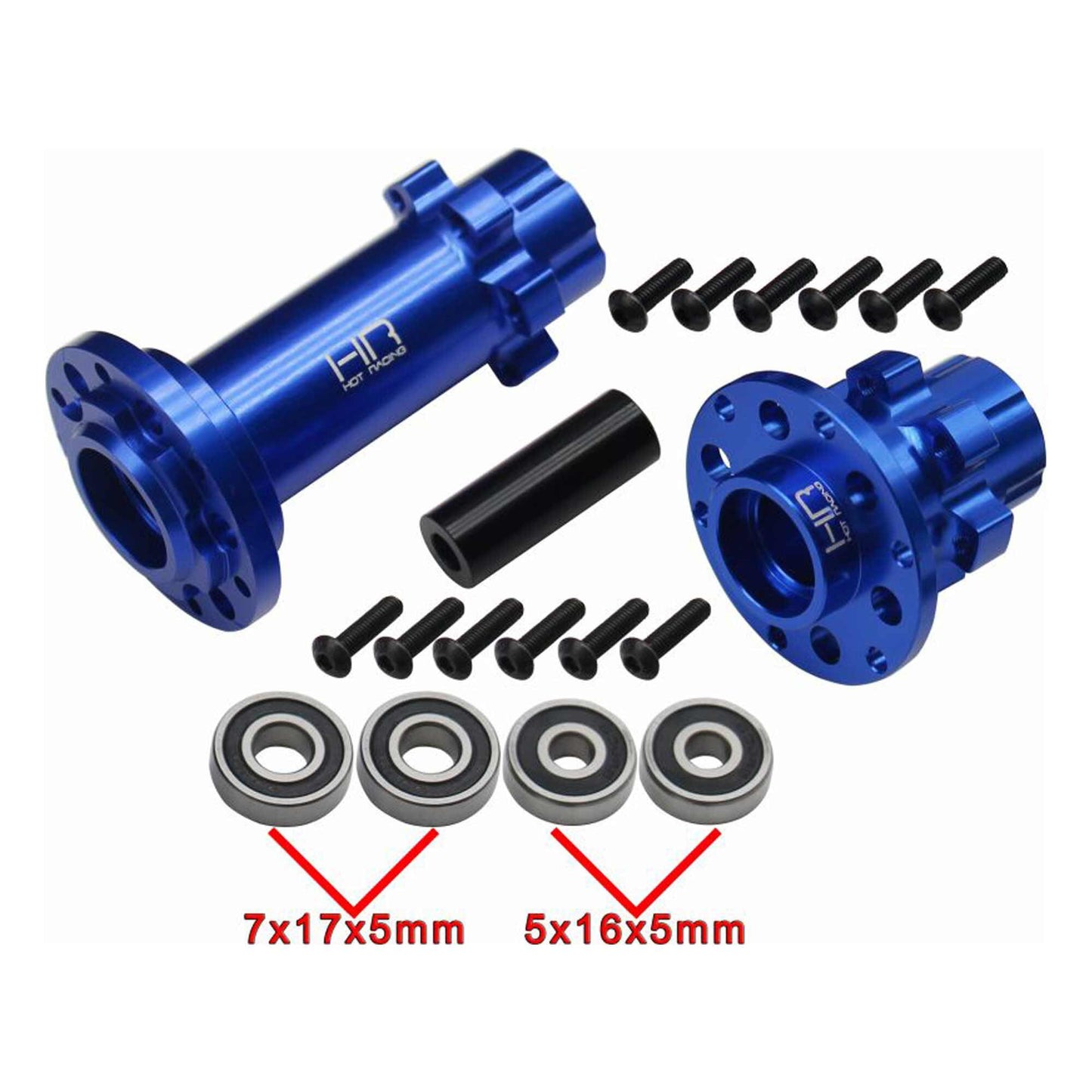 Hot Racing LPC10H06 1:4 Promoto-MX Blue CNC Aluminum Hub Set